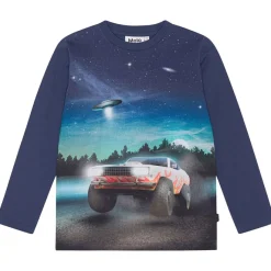 Sale GOTS Reif Långärmad T-shirt Car And Ufo Barn Tröjor & Toppar