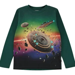 Sale GOTS Reif Långärmad T-shirt Rainbow Space Barn Tröjor & Toppar