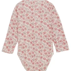 Sale GOTS Ribbad Baby Body Aop Eggnog Barn Bodys & Bodysuits