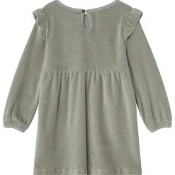 Sale GOTS Tanja Klänning I Velour Sage Green Barn Klänningar & Kjolar