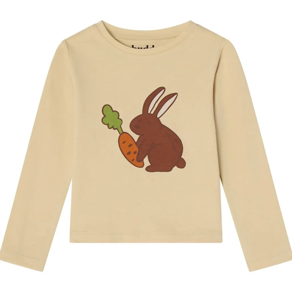 Hot GOTS Tia Långärmad T-shirt Med Kanintryck Fudge Barn Tröjor & Toppar