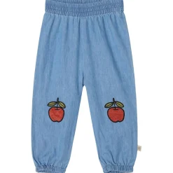Clearance GOTS Viggo Mjukisbyxor Med Äpplen Blå Barn Byxor & Shorts