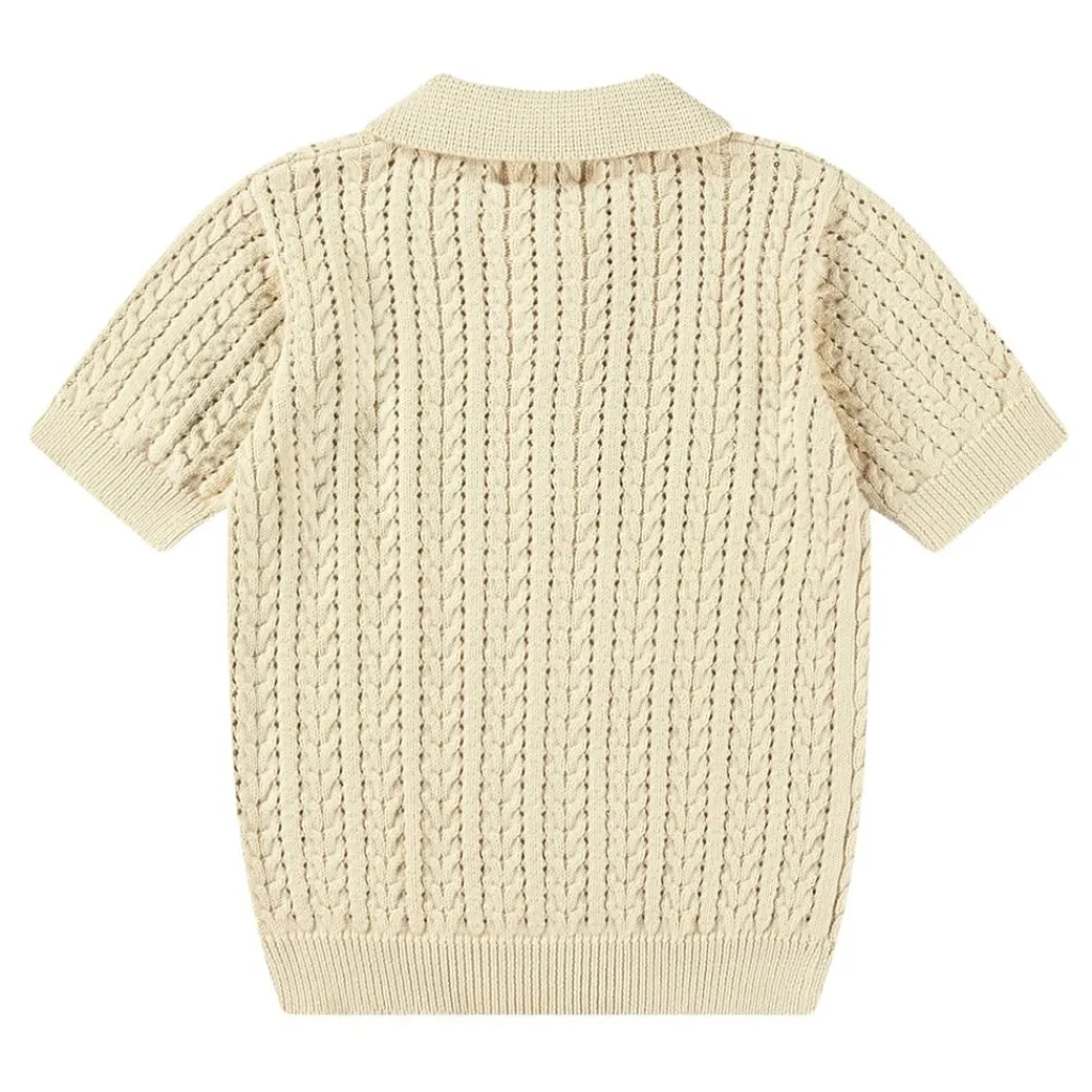 Hot Gretel Knitted Polo Shirt Brazilian Sand Barn Tröjor & Toppar