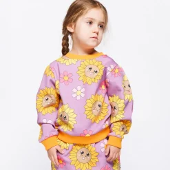 Hot Hidden With Sunflowers Sweatshirt Purple Iris Barn Tröjor & Toppar