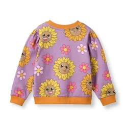 Hot Hidden With Sunflowers Sweatshirt Purple Iris Barn Tröjor & Toppar