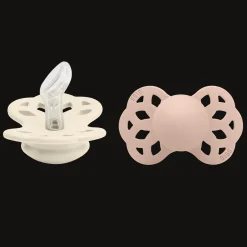 Outlet Infinity 2-pack Anatomiska Silikonnappar Ivory Blush Nappar & Napphållare