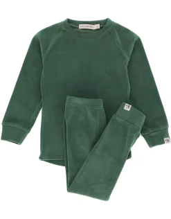 Sale Jona Fleece-set Deep Green Barn Outfits & Gåvoset
