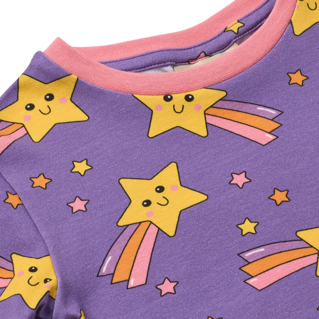 Sale Jubilee With Shooting Stars Nattkläder Set Royal Purple Barn Sovkläder