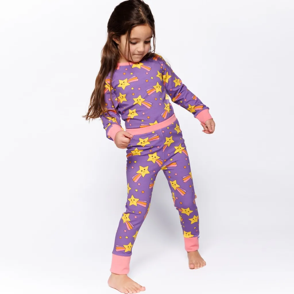 Sale Jubilee With Shooting Stars Nattkläder Set Royal Purple Barn Sovkläder