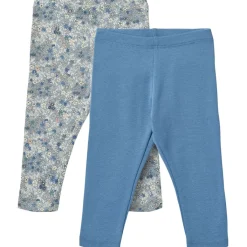 Clearance Jules 2-pack Leggings Blue Summer Flowers Barn Byxor & Shorts