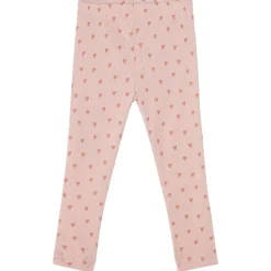 New Kalle GOTS Hjärtmönstrade Leggings Aprikosfärgad Barn Byxor & Shorts