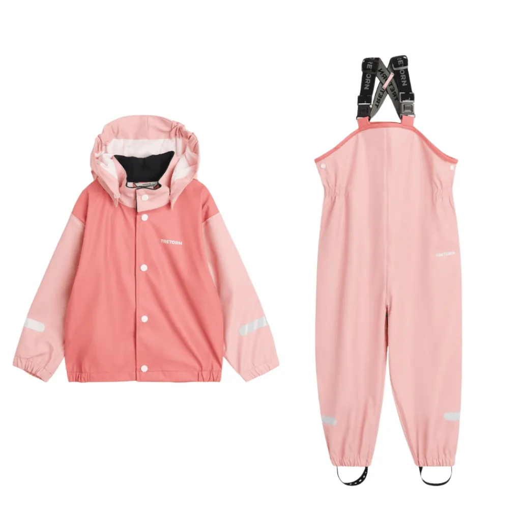 Discount Light Rose Rain Set Jackor & Kappor