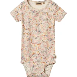 Clearance Linette Kortärmad Baby Body Bright Flowers Barn Bodys & Bodysuits