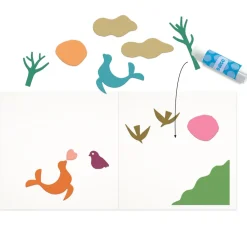 New Little Papers Set För Kreativt Skapande - Färgglada Former Multi Kreativitet