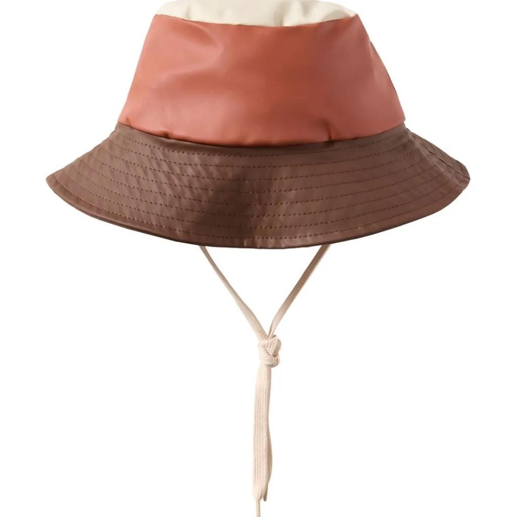 Hot Liverpool Blockfärgad Återvunnen Regnhatt Warm Sienna/Brown Barn Accessoarer
