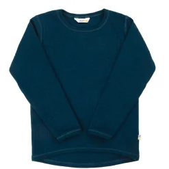 Outlet Långärmad Skjorta I Ull Dark Turquoise Barn Tröjor & Toppar