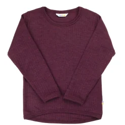 New Långärmad Skjorta I Ull Plum Barn Tröjor & Toppar
