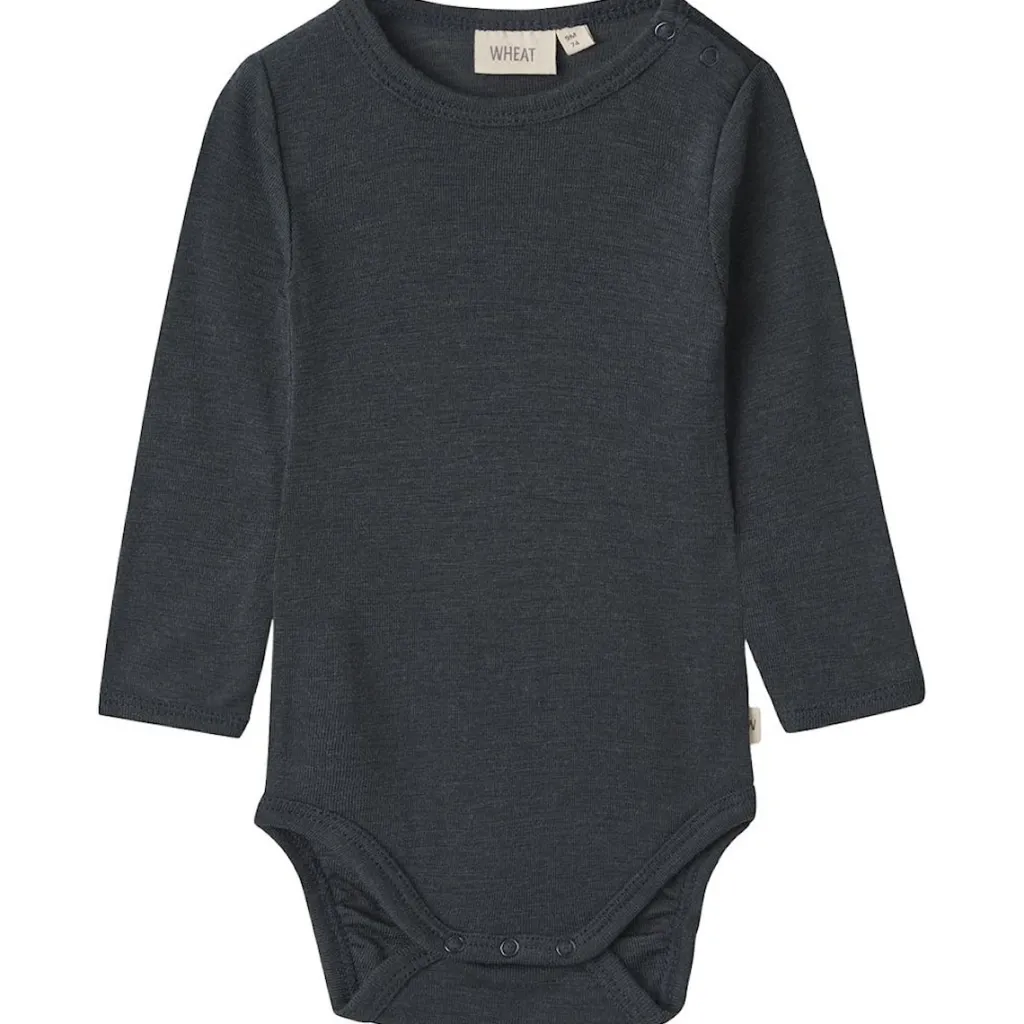 Best Långärmad ullbody Lucca Navy Barn Bodys & Bodysuits
