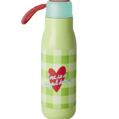 Outlet Love Therapy Cherry Mönstrad Flaska I Rostfritt Stål Grön Äta & Dricka