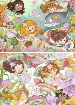Älvor Och Sjöjungfrur Pussel Multicolor Spel & Pussel