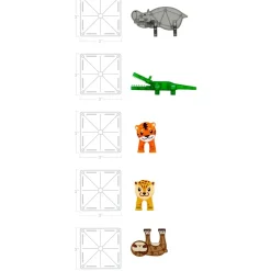 Outlet Jungle Animals 25 Pcs Set Jungle Animals Byggklossar & Lego