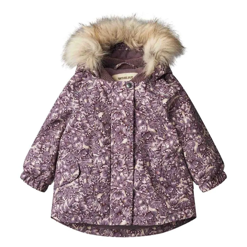 Hot Mathilde Tech Blommig Babyjacka Purple Tulips Jackor & Kappor