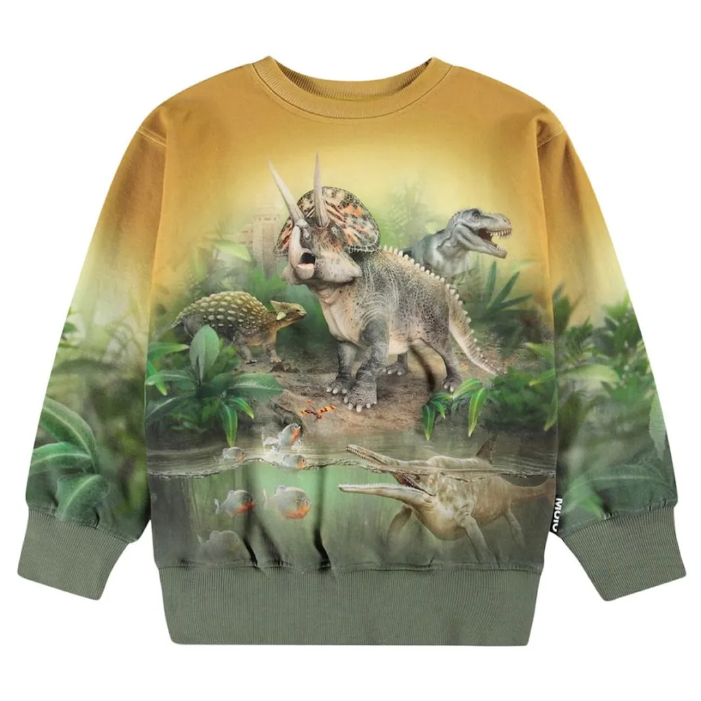 New Mattis Sweatshirt Forest Dinos Barn Tröjor & Toppar