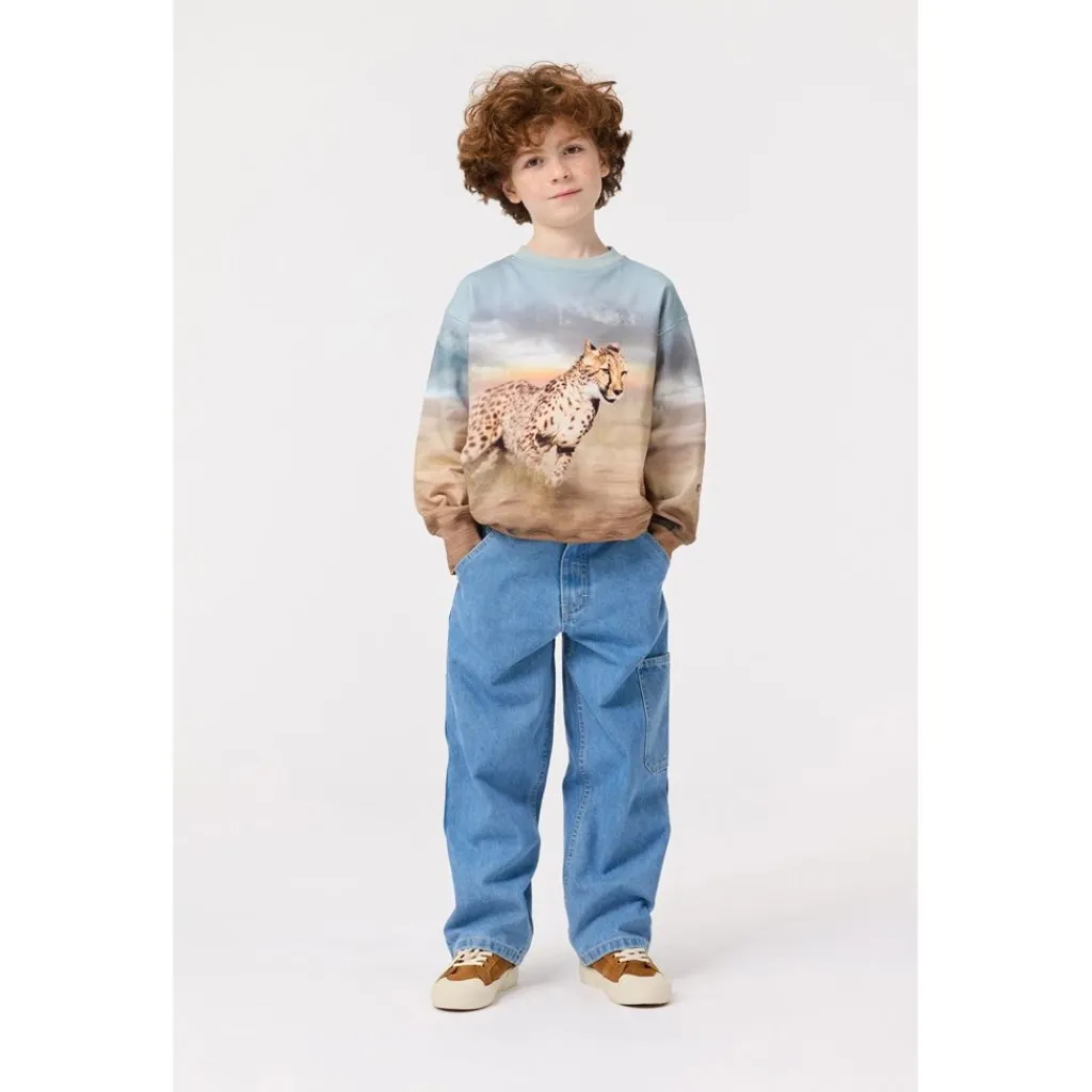 Clearance Mattis Sweatshirt Running Cheetahs Barn Tröjor & Toppar