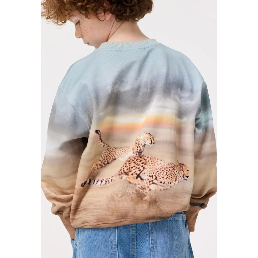 Clearance Mattis Sweatshirt Running Cheetahs Barn Tröjor & Toppar