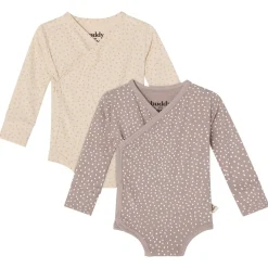 Hot Max Beige/Taupe Prickig 2-pack Baby Body Barn Bodys & Bodysuits