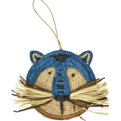 Discount Medium Raffia Väggdekoration Med Djur Blue Barn Barnrumsaccessoarer