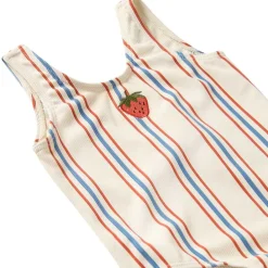 Best Milos UV Baddräkt Blue/red Stripe Barn Uv-Kläder & Badkläder