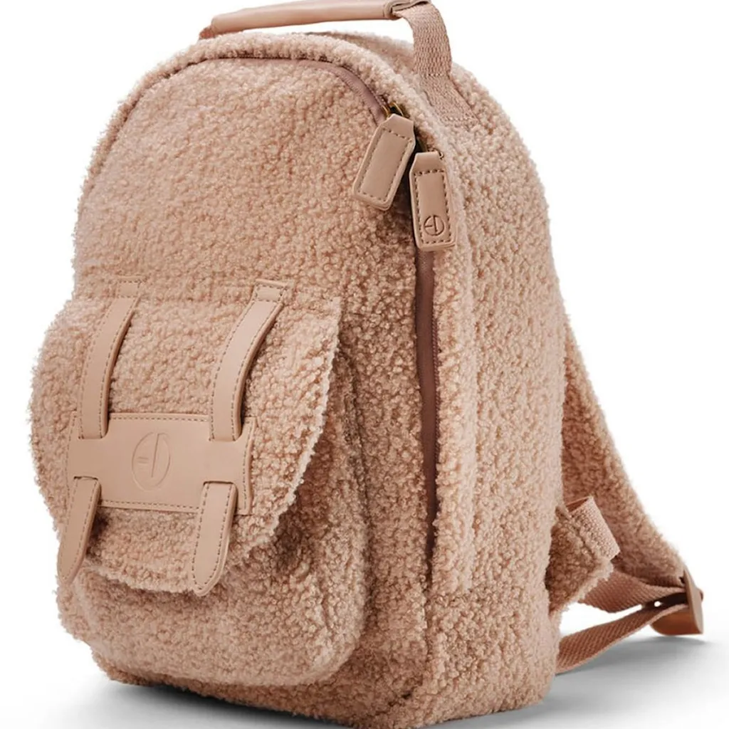 Best MINI Ryggsäck Pink Bouclé Barn Accessoarer