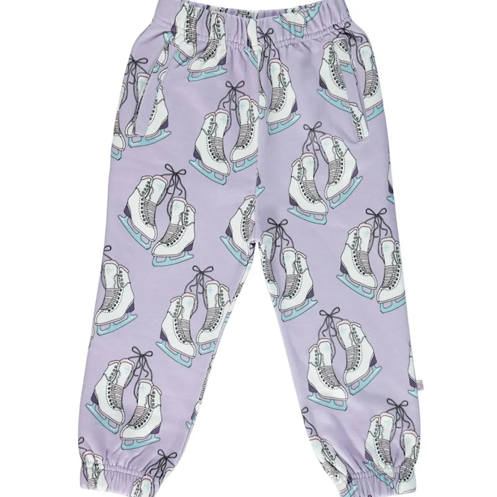 Sale Mjukisbyxor i Orchid Petal med skridsko-tryck Barn Byxor & Shorts