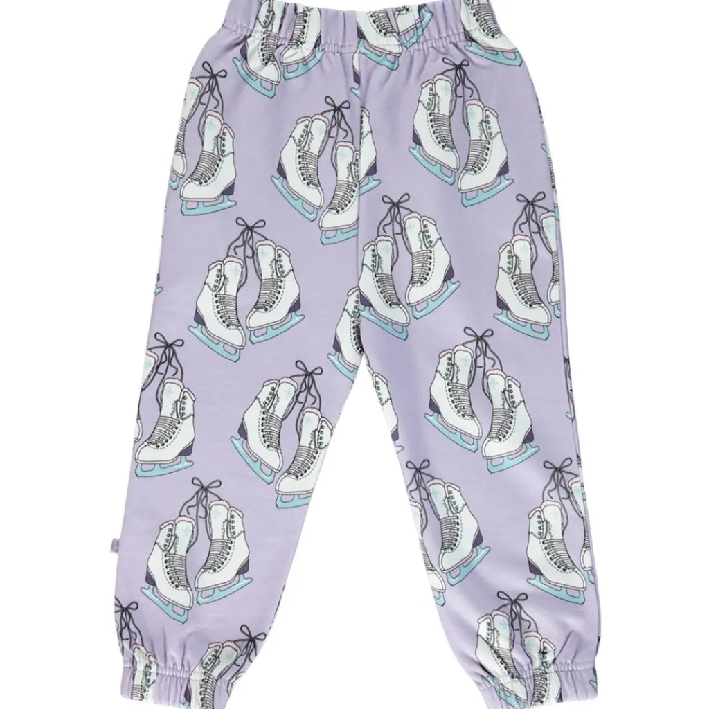 Sale Mjukisbyxor i Orchid Petal med skridsko-tryck Barn Byxor & Shorts