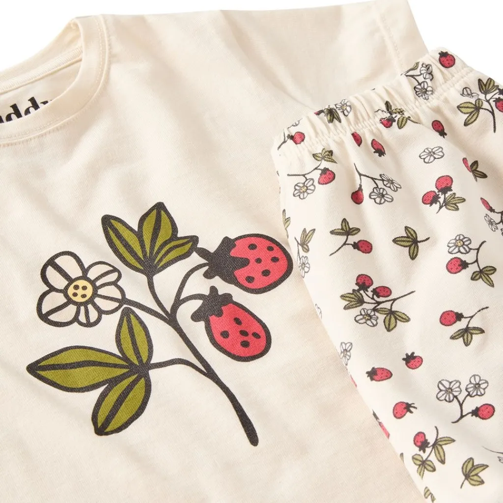 Molly GOTS Mönstrad Pyjamas Wild Strawberry Barn Sovkläder