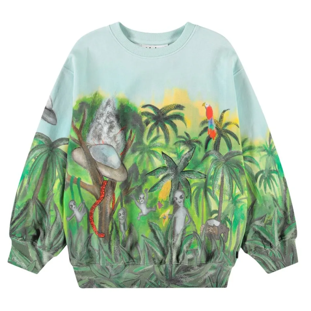 Hot Monti Sweatshirt Jungle Visitors Barn Tröjor & Toppar