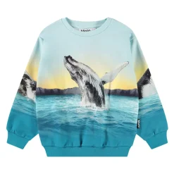 Clearance Monti Sweatshirt Whale Jump Barn Tröjor & Toppar