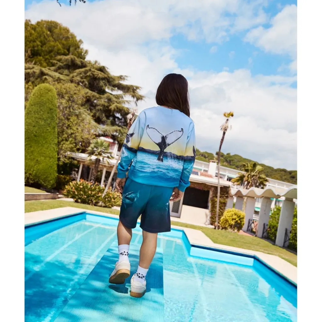 Clearance Monti Sweatshirt Whale Jump Barn Tröjor & Toppar