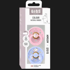 Hot Moomins Dreaming 2-pack Runda Latexnappar Hush Baby Pink Nappar & Napphållare
