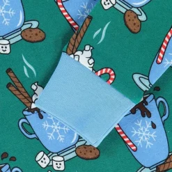 Discount Nightwear set with hot chocolate Petroleum Green Varm Choklad Pyjama Petroleum Green Barn Sovkläder