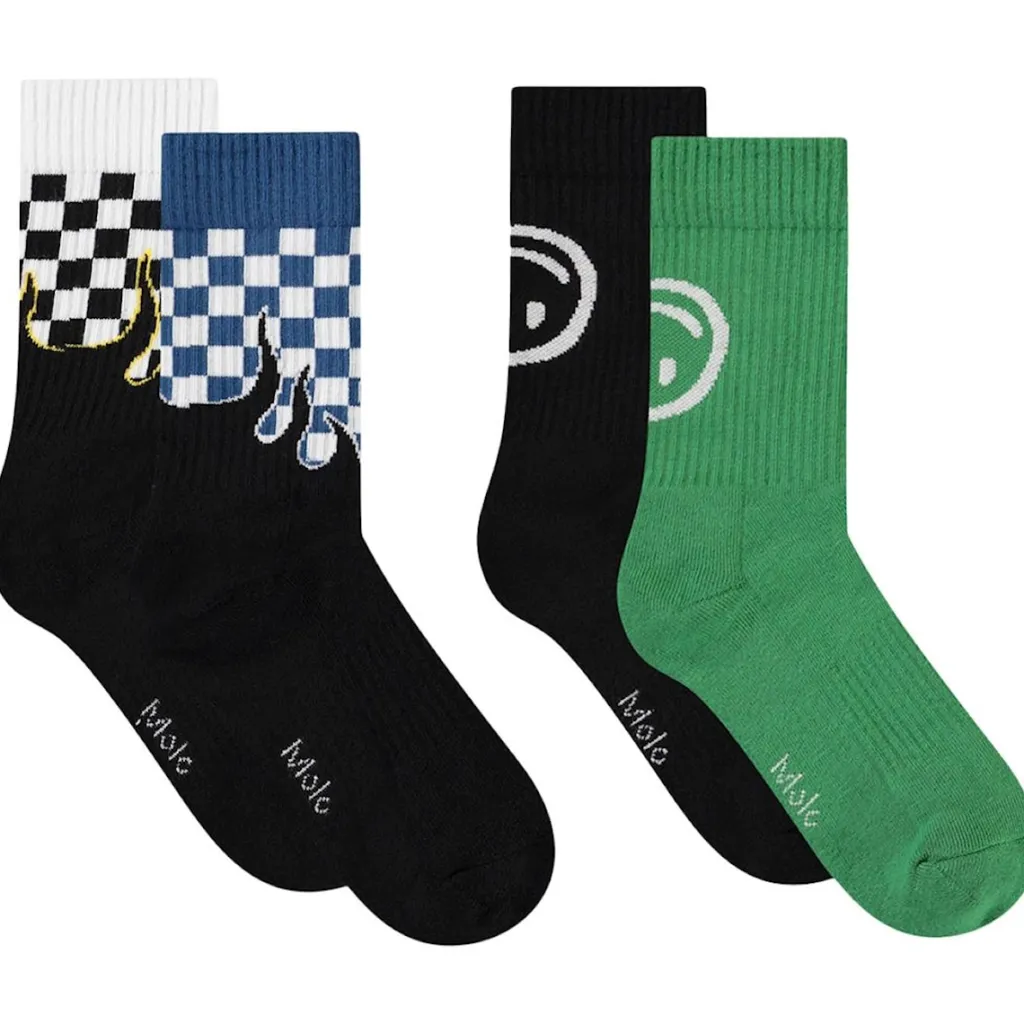 Best Norman 4-pack Socks Blue Flames Barn Underkläder