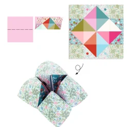New Origami Loppor I Ljusa Färger Flowers Kreativitet