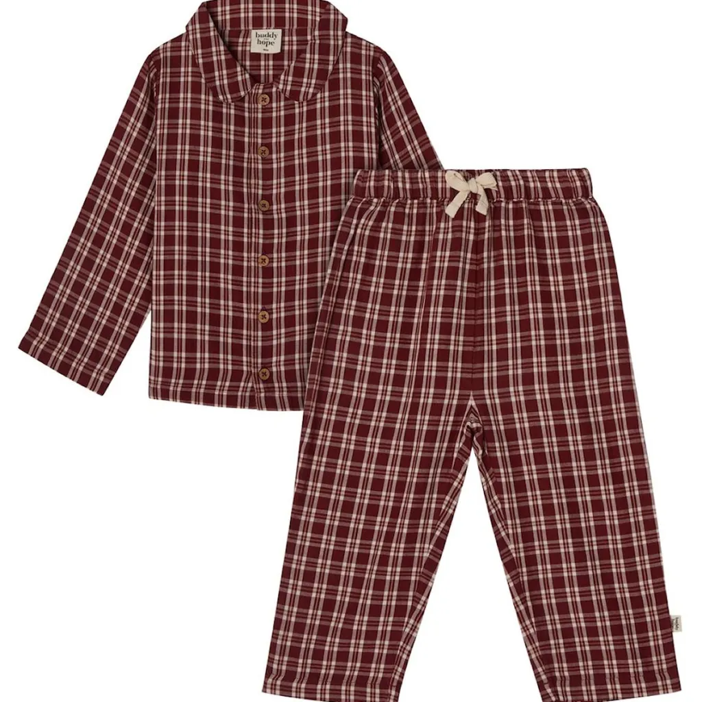 Discount Oskar Pyjamas Christmas Check Barn Sovkläder