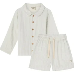 Ove Randig Pyjamas Blå Barn Sovkläder