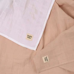 Hot 2-Pack GOTS Muslinfiltar Dusty Rose Baby Sova