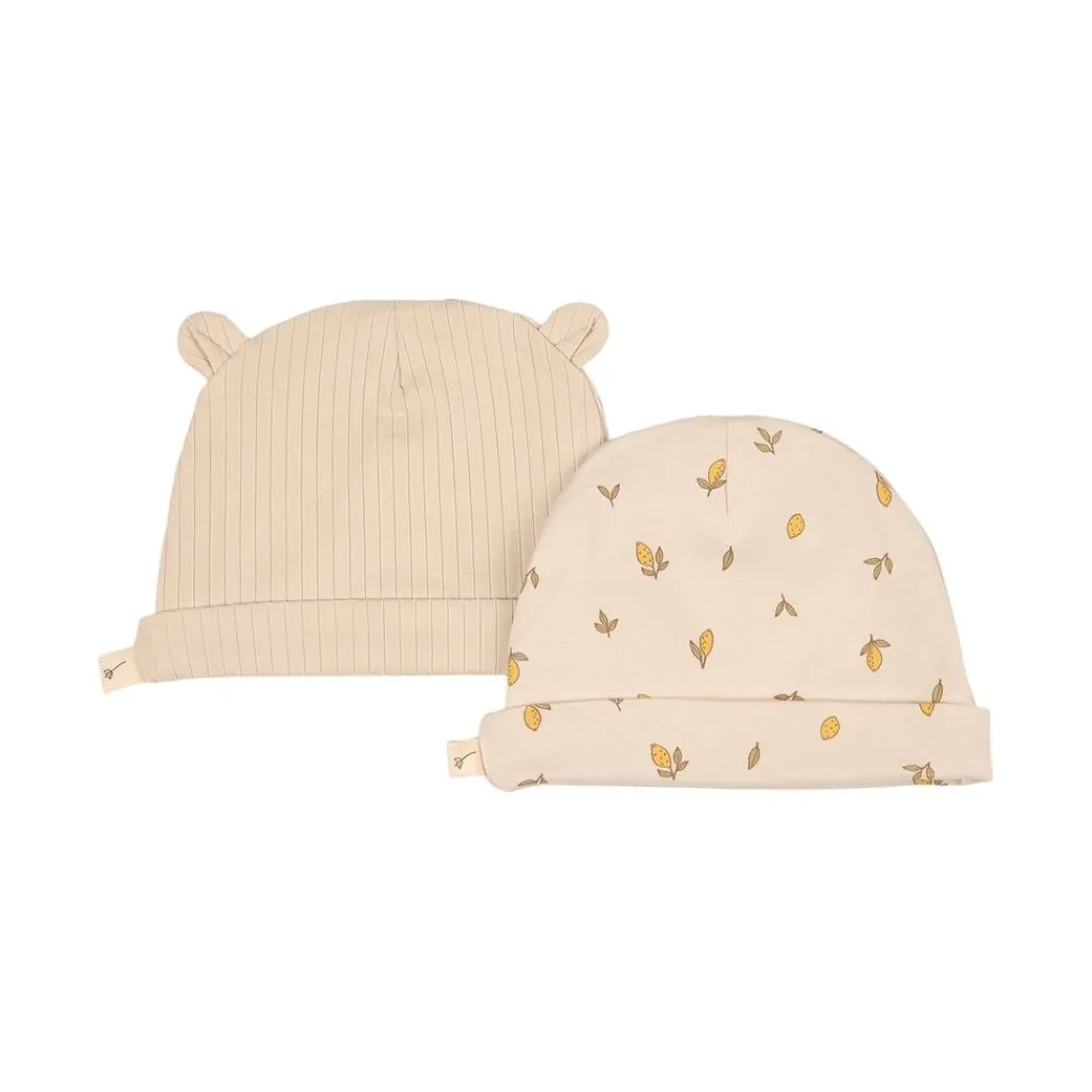 Discount 2-Pack Sigge GOTS Mössor Lemon Barn Accessoarer