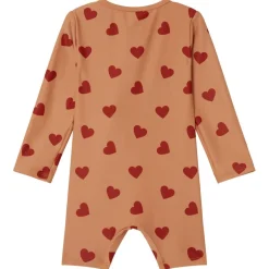 Discount Paros Hjärtmönstrad UV-Dräkt Terracotta Barn Uv-Kläder & Badkläder