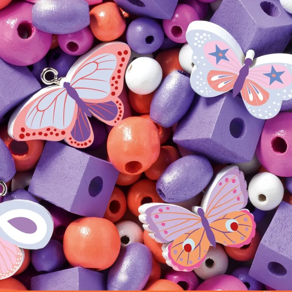 Sale Pärlor Av Trä Butterflies Kreativitet