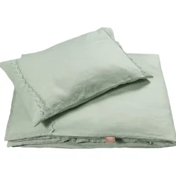 Discount Påslakanset Spjälsäng Mood Spets Sage Green Bäddtextilier